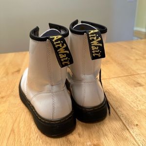 Dr. Martens Patent White Boot